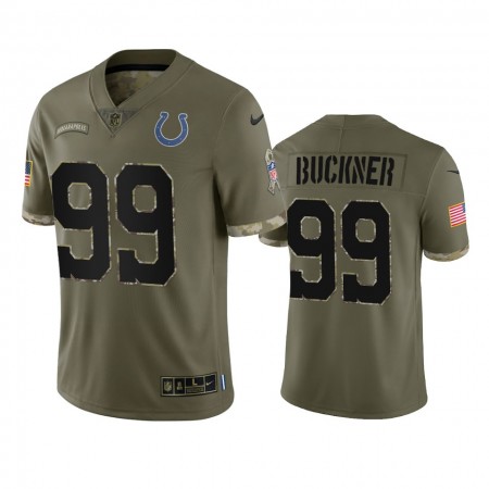 Miesten Indianapolis Colts NFL Pelipaita DeForest Buckner 99 Olive 2022 Salute To Service Limited